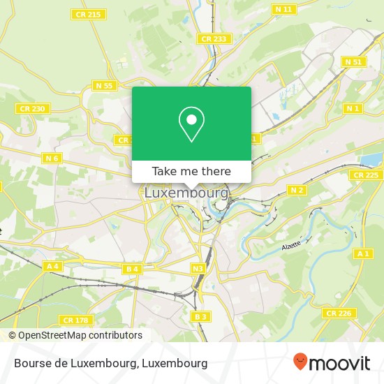 Bourse de Luxembourg Karte