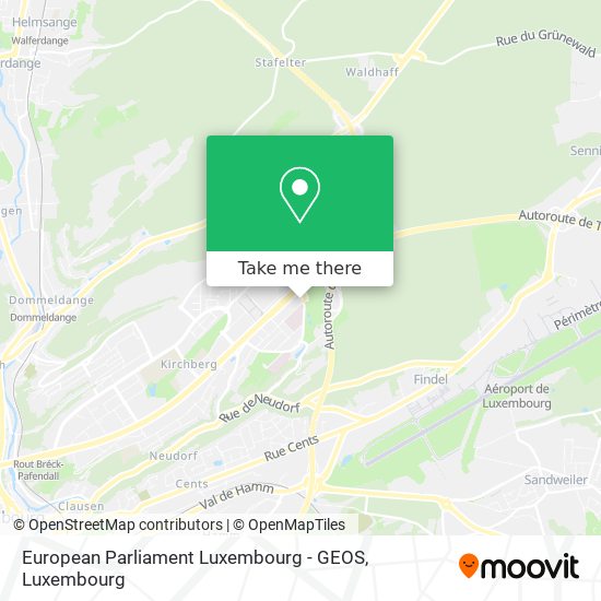 European Parliament Luxembourg - GEOS map