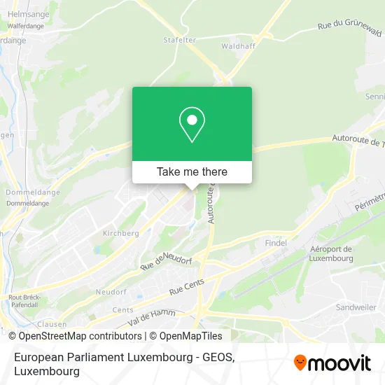 European Parliament Luxembourg - GEOS map
