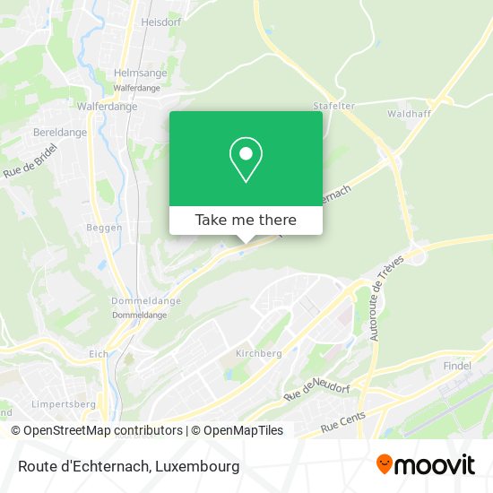 Route d'Echternach map