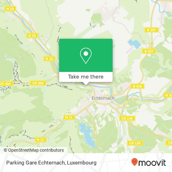 Parking Gare Echternach map