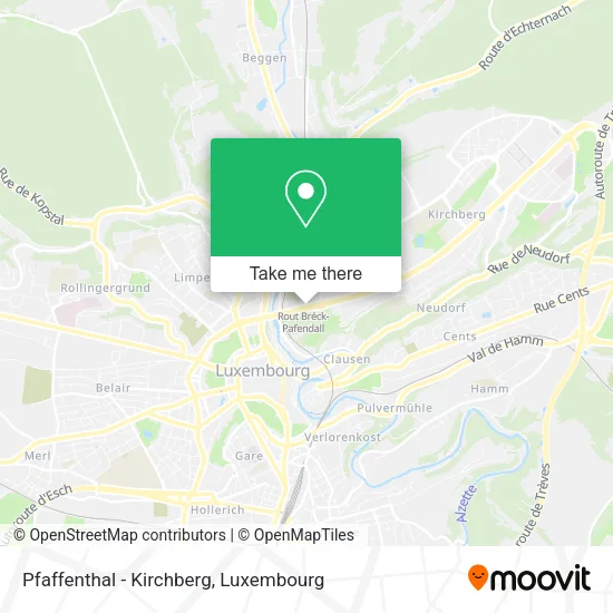 Pfaffenthal - Kirchberg map