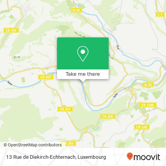 13 Rue de Diekirch-Echternach Karte