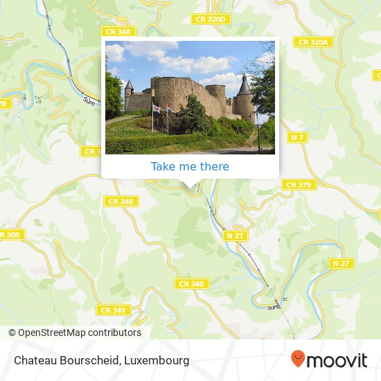 Chateau Bourscheid Karte