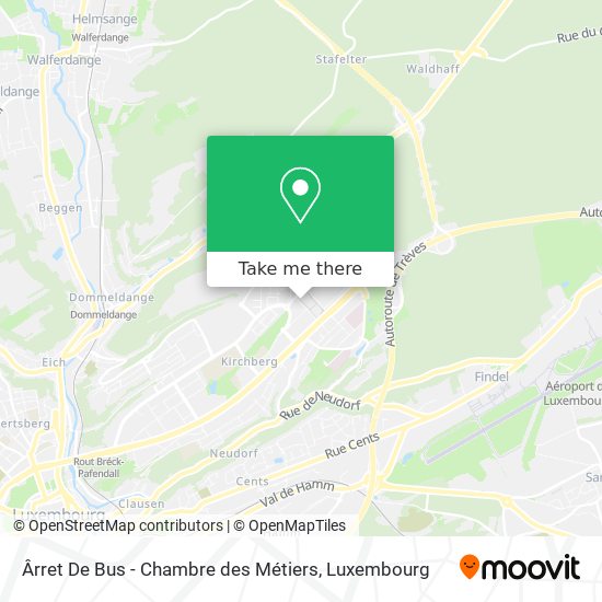 Ârret De Bus - Chambre des Métiers map
