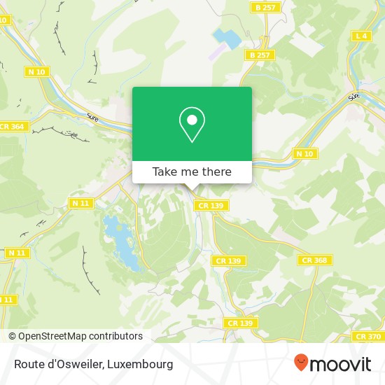 Route d'Osweiler Karte
