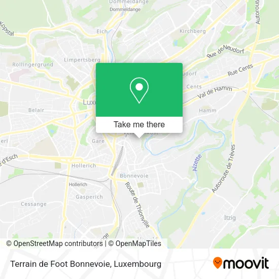 Terrain de Foot Bonnevoie map
