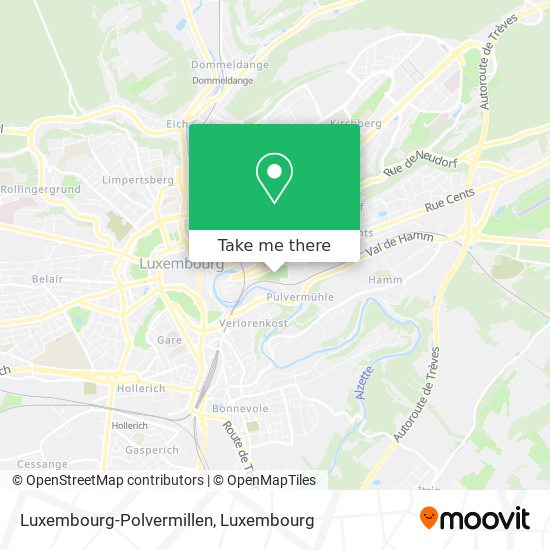 Luxembourg-Polvermillen map