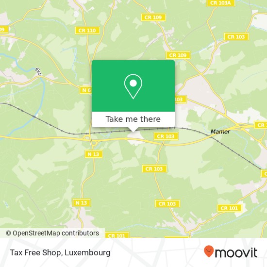 Tax Free Shop map