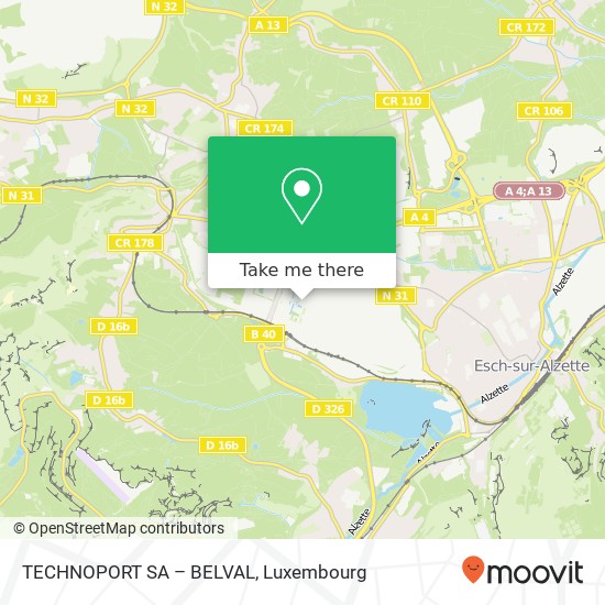 TECHNOPORT SA – BELVAL map