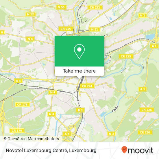 Novotel Luxembourg Centre map