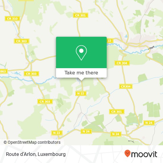 Route d'Arlon map