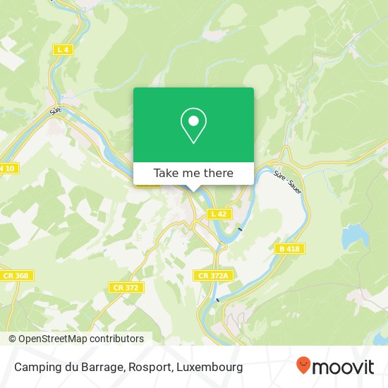 Camping du Barrage, Rosport map