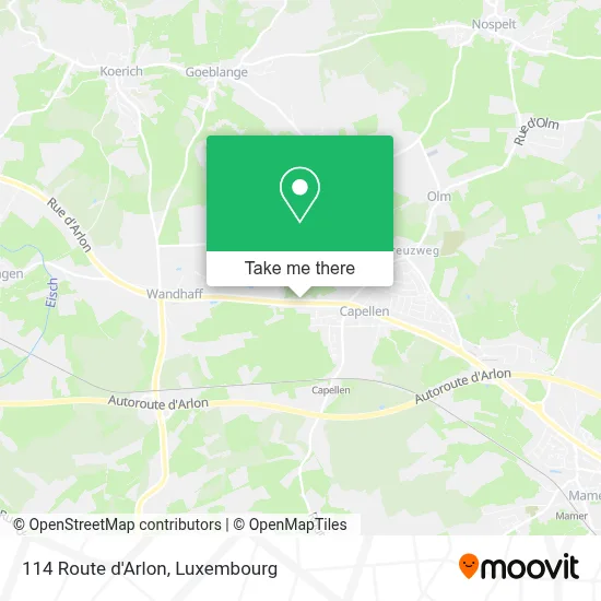 114 Route d'Arlon map