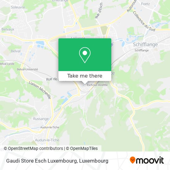 Gaudi Store Esch Luxembourg map
