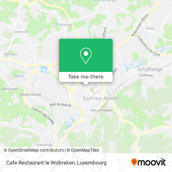 Cafe Restaurant le Wobreken map