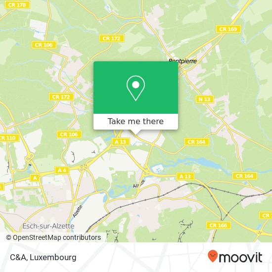 C&A, Rue du Brill 3898 Mondercange map