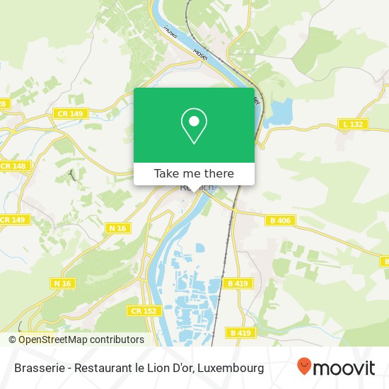 Brasserie - Restaurant le Lion D'or, 30, Quai de la Moselle 5553 Remich Karte