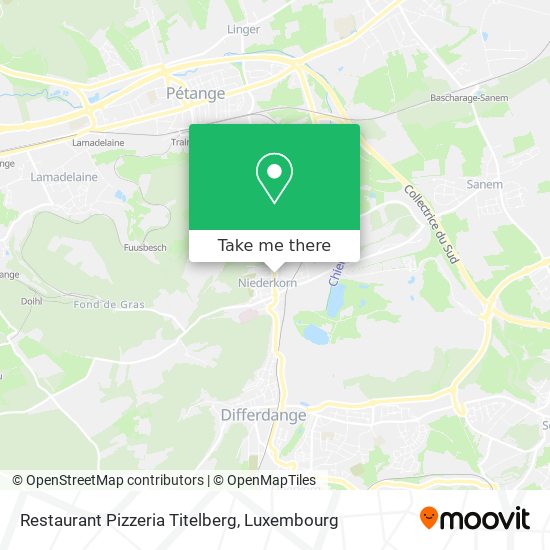 Restaurant Pizzeria Titelberg map