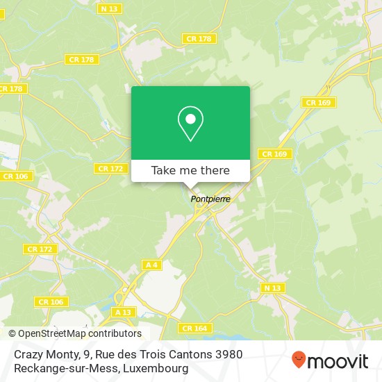 Crazy Monty, 9, Rue des Trois Cantons 3980 Reckange-sur-Mess map