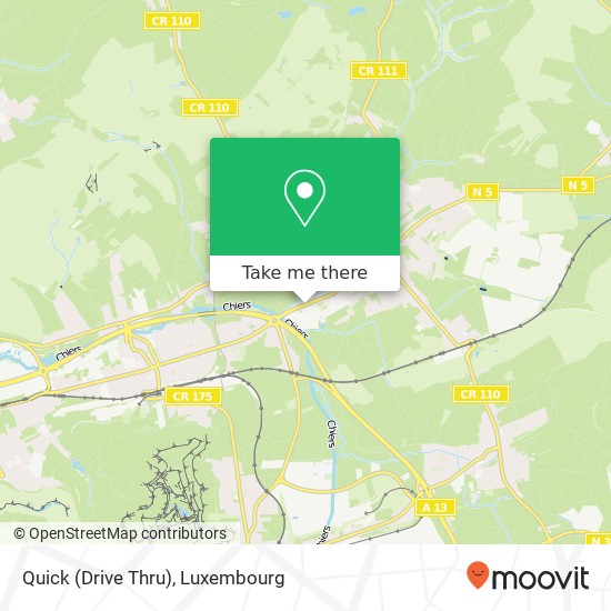 Quick (Drive Thru), 28, Avenue de Luxembourg 4950 Käerjeng Karte