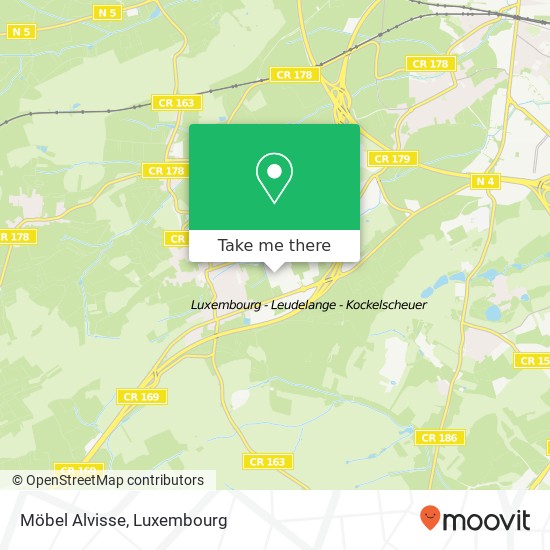 Möbel Alvisse, Rue Jean Fischbach 3372 Leudelange map