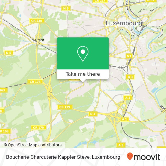 Boucherie-Charcuterie Kappler Steve, 2, Rue de la Forêt 1534 Luxembourg Karte