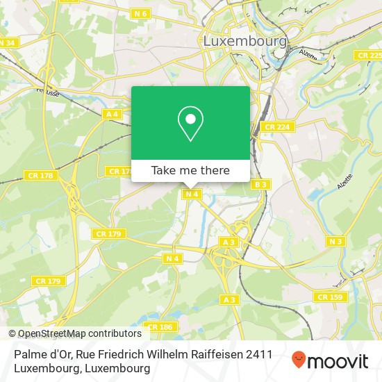 Palme d'Or, Rue Friedrich Wilhelm Raiffeisen 2411 Luxembourg map