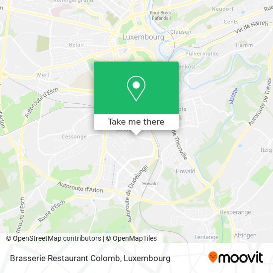 Brasserie Restaurant Colomb map