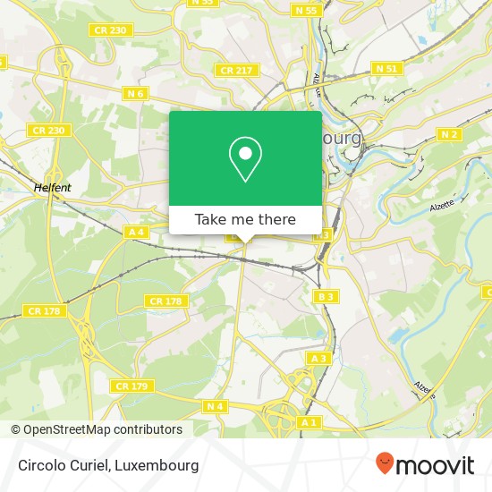 Circolo Curiel, 107, Route d'Esch 1471 Luxembourg Karte