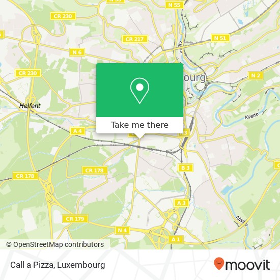 Call a Pizza, 111, Route d'Esch 1471 Luxembourg Karte