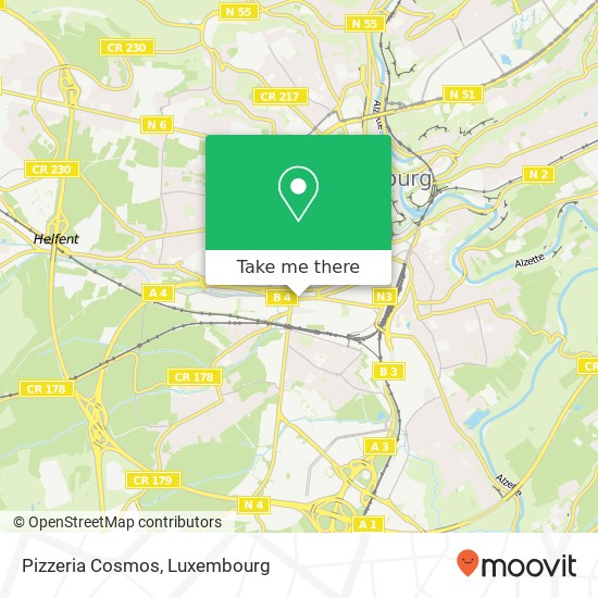 Pizzeria Cosmos, 135, Rue de Hollerich 1741 Luxembourg map