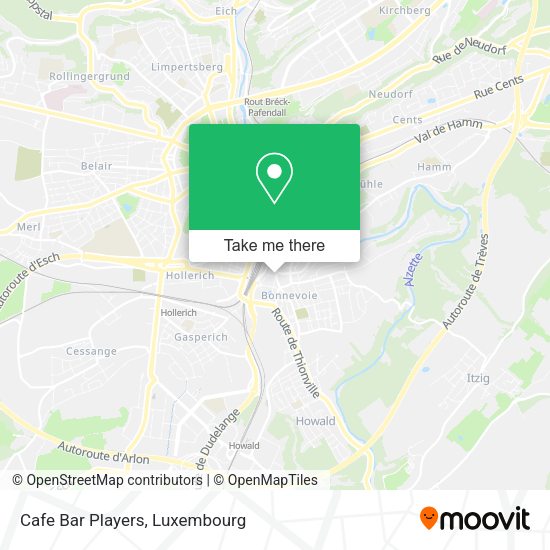 Cafe Bar Players map