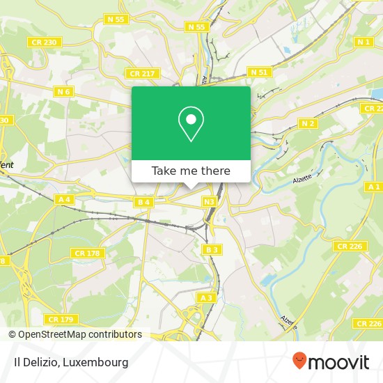 Il Delizio, Place de Strasbourg 2562 Luxembourg Karte