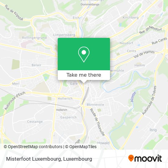 Misterfoot Luxembourg map