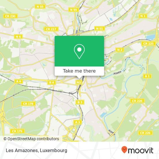 Les Amazones, 24, Place de la Gare 1616 Luxembourg map