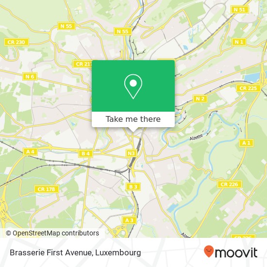 Brasserie First Avenue, 21, Avenue de la Gare 1611 Luxembourg map