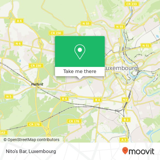 Nito's Bar, Place de France 1538 Luxembourg map
