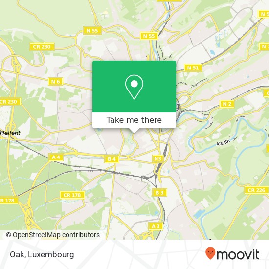 Oak, 43, Rue Goethe 1637 Luxembourg Karte