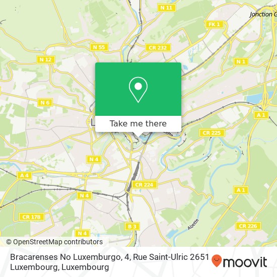 Bracarenses No Luxemburgo, 4, Rue Saint-Ulric 2651 Luxembourg map