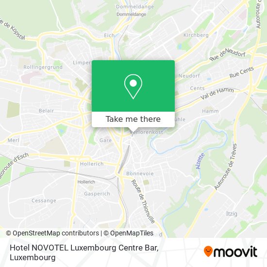 Hotel NOVOTEL Luxembourg Centre Bar map