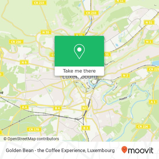 Golden Bean - the Coffee Experience, 23, Rue Chimay 1333 Luxembourg Karte