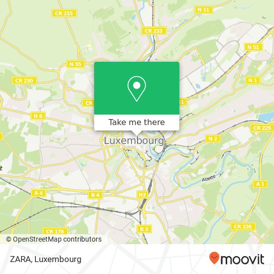 ZARA, 22, Grand-Rue 1660 Luxembourg map