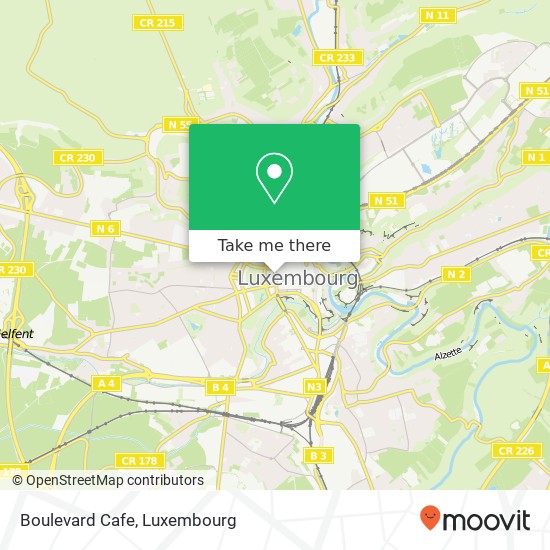 Boulevard Cafe, 49, Boulevard Royal 2449 Luxembourg map