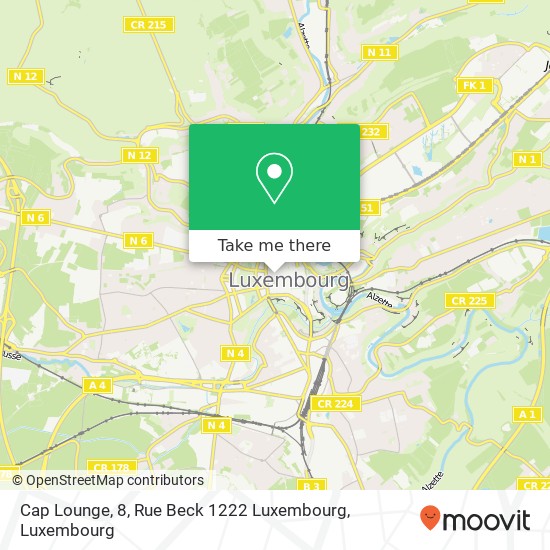 Cap Lounge, 8, Rue Beck 1222 Luxembourg map