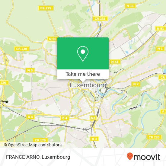 FRANCE ARNO, 101, Grand-Rue 1661 Luxembourg map