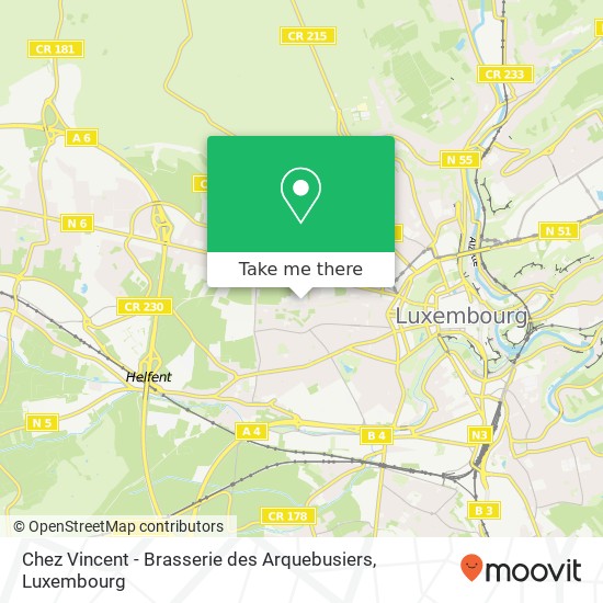 Chez Vincent - Brasserie des Arquebusiers, 142, Val Sainte-Croix 1370 Luxembourg map