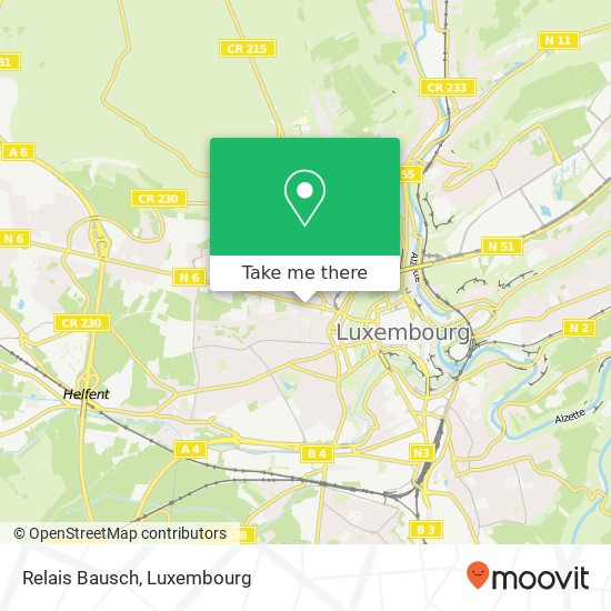 Relais Bausch, 59, Route d'Arlon 1140 Luxembourg Karte