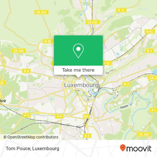 Tom Pouce, 15, Boulevard Royal 2449 Luxembourg Karte