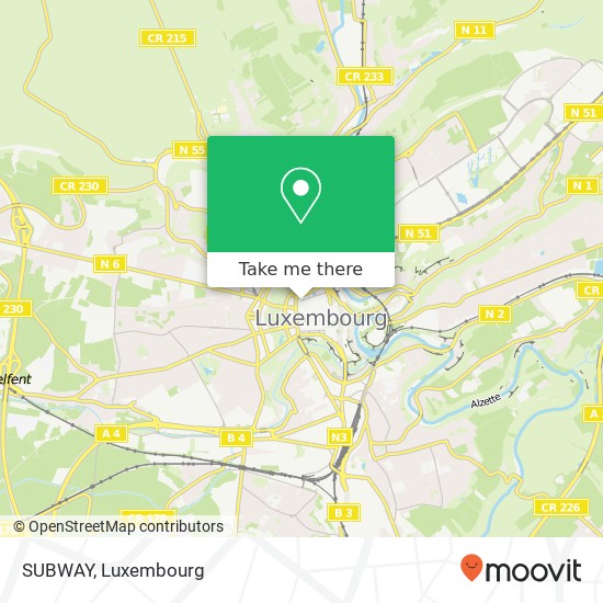 SUBWAY, 1, Rue Aldringen 1118 Luxembourg map